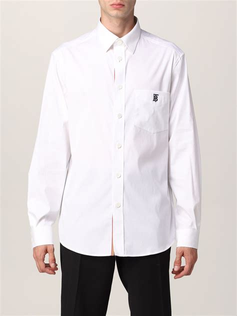 mens burberry white shirt|Burberry flannel shirt men's.